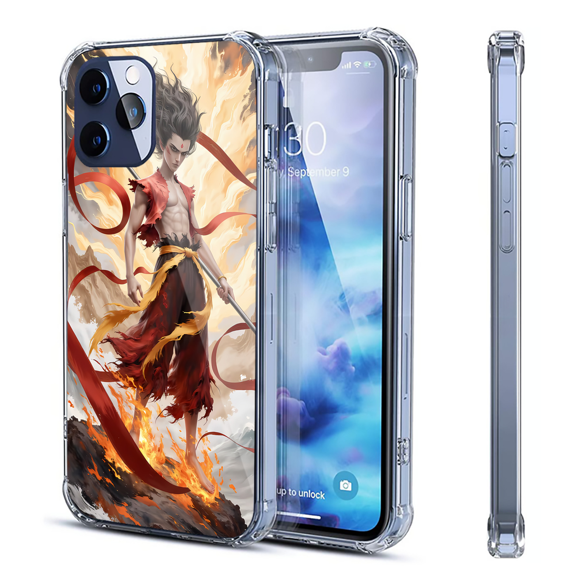 （画像用） Ne Zha 2 ナタ 魔童の大暴れ 【iPhone 12シリーズ対応】透明スマホケース（クリアソフトケース）